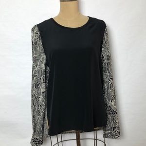 DVF contrast print loose fit top